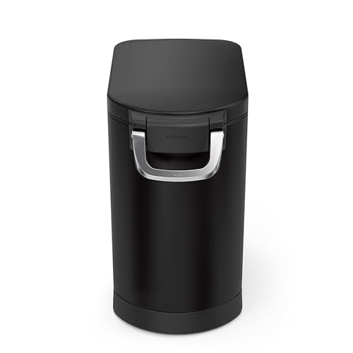 simplehuman conteneur, couvercle fermé et joint en silicone pour préserver la fraîcheur