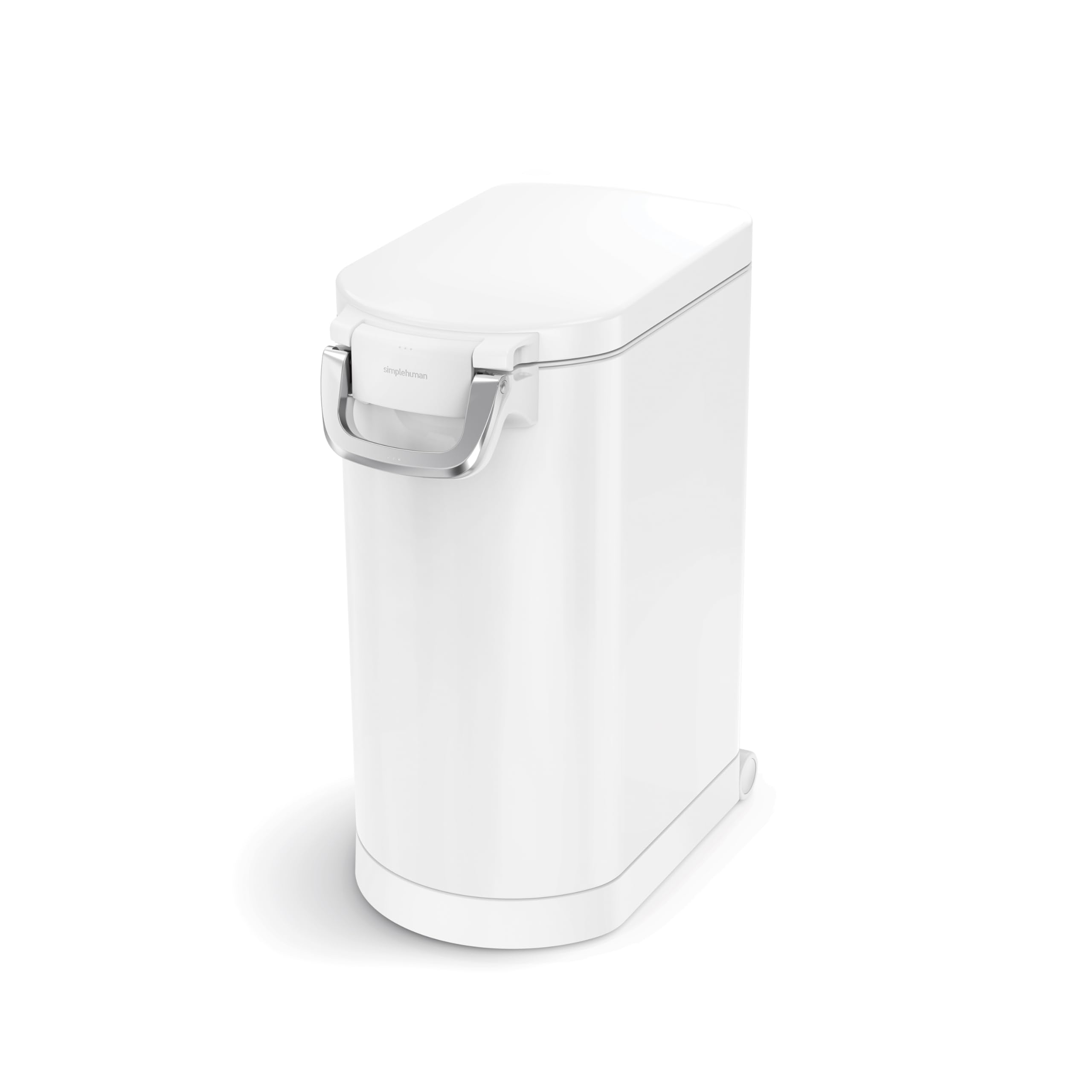 Conteneur simplehuman 30 L avec bouchon étanche pour maintenir la nourriture fraîche.