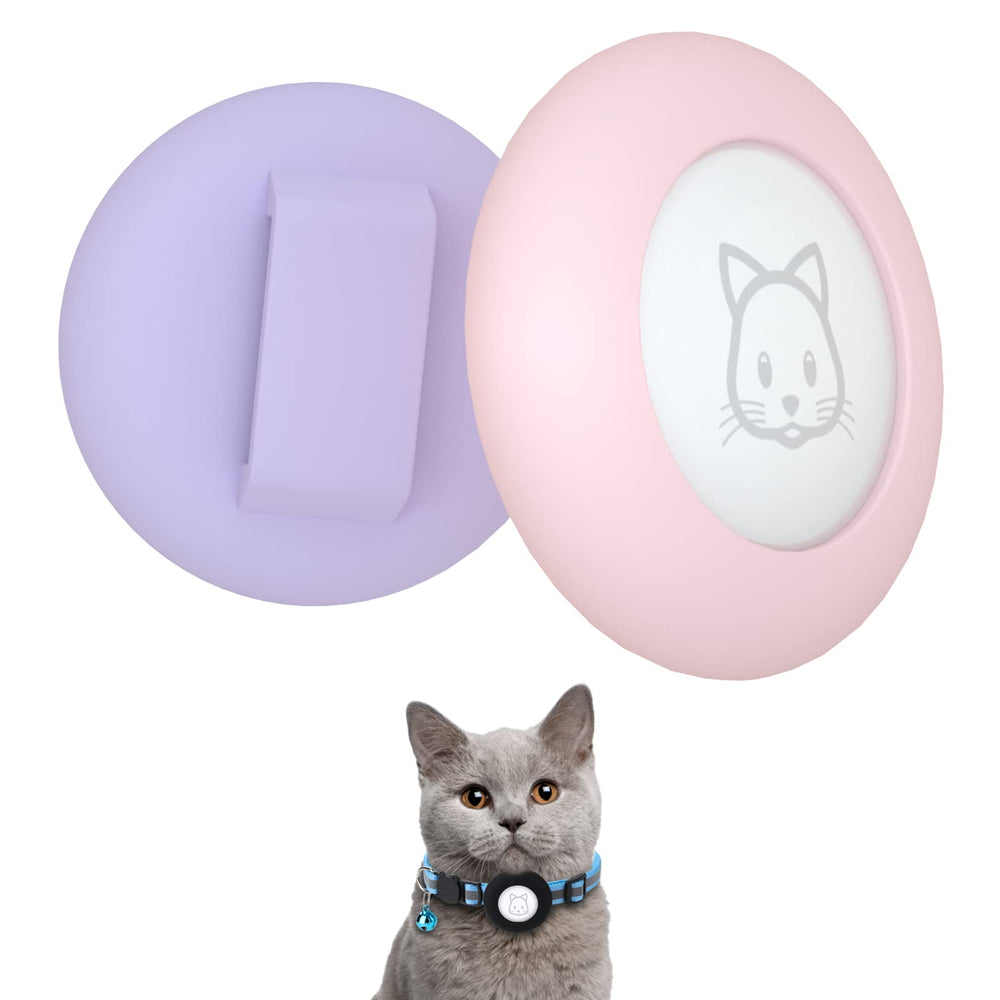 SimpleThings housse AirTag chat - rose, protection anti-rayures et suivi pratique.