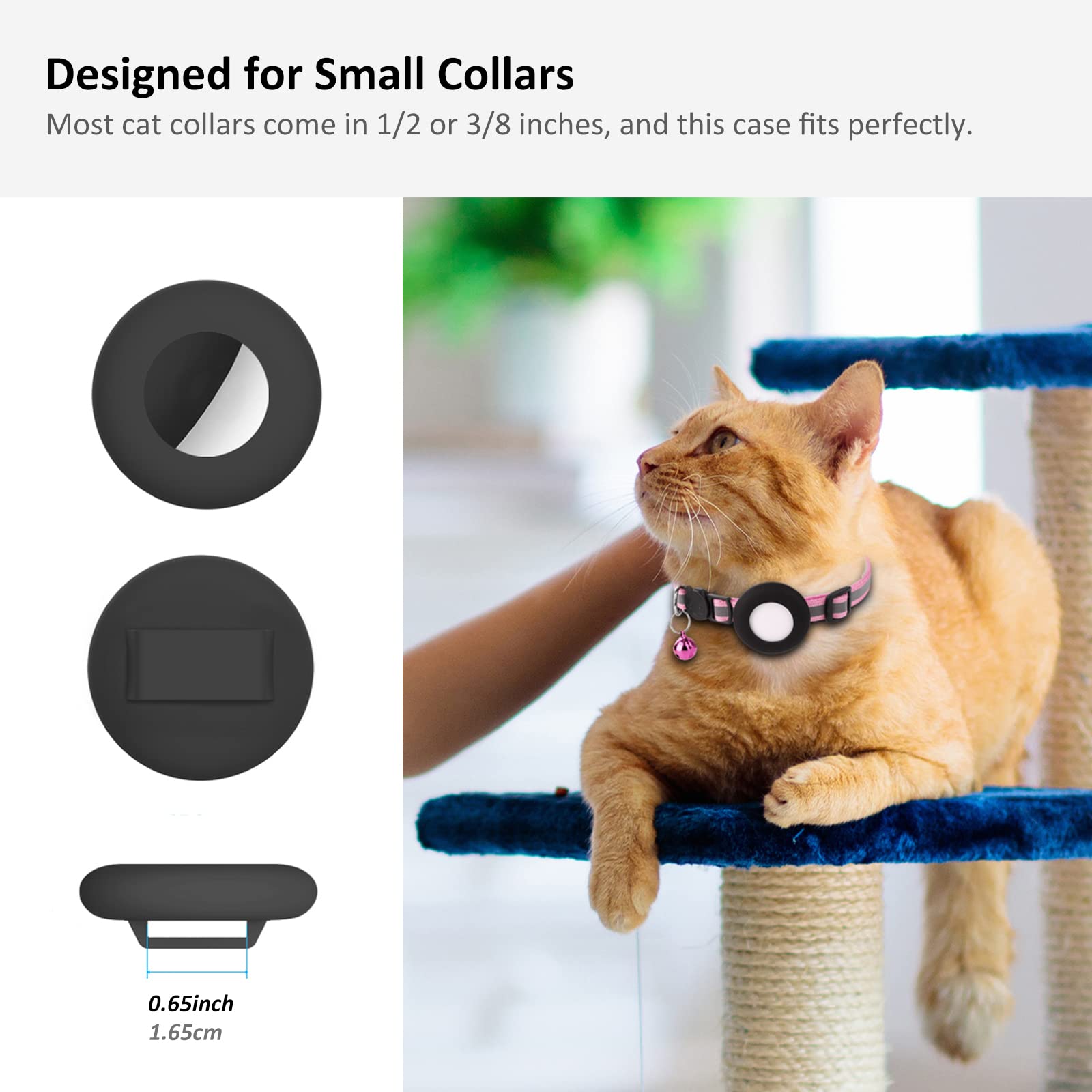 SimpleThings coque silicone AirTag sur collier chat protège des rayures