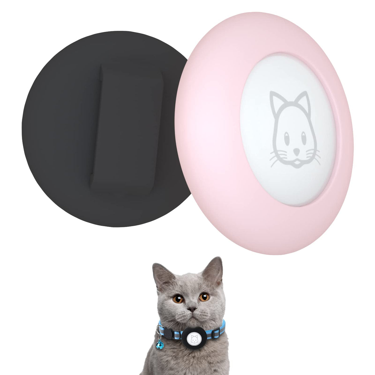 SimpleThings étui AirTag pour collier de chat, ajustement compact et sûr.