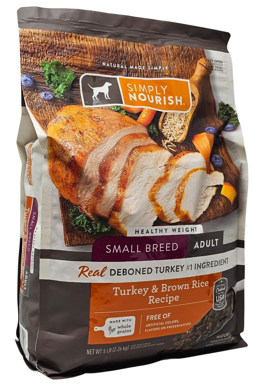 Croquettes SIMPLY NOURISH à base de dinde et riz pour petit chien