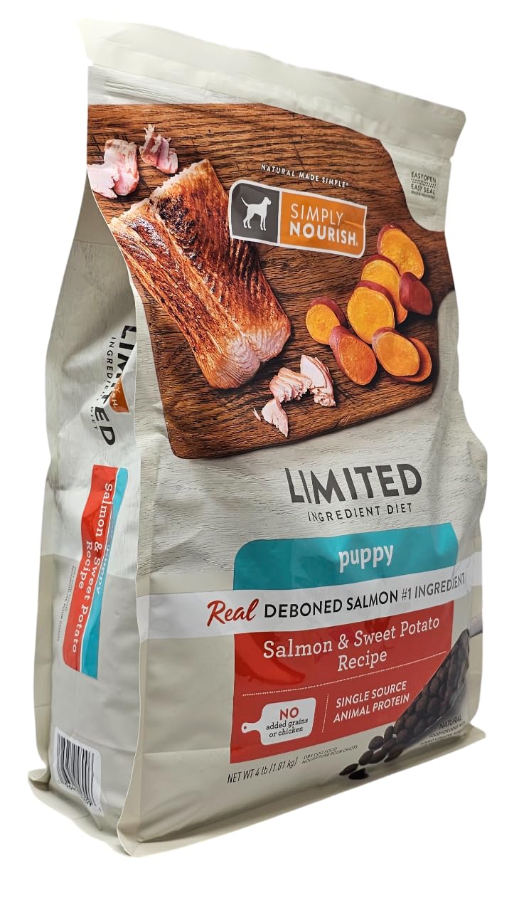 Sac de 1,8 kg SIMPLY NOURISH pour chiots, conservation pratique.