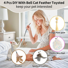 Simxihong plume chat accessoire pour stimulation sensorielle et distraction sûre.