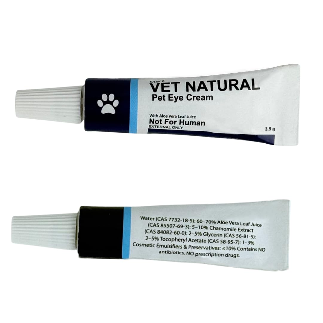 Application douce sur le contour des yeux des animaux avec SINCE 1871 GÜLLÜOGLU.