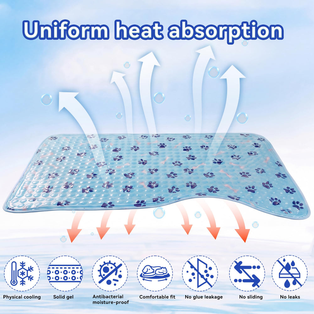 Tapis gel refroidissant pliable et léger SiniReta, parfait en voyage.