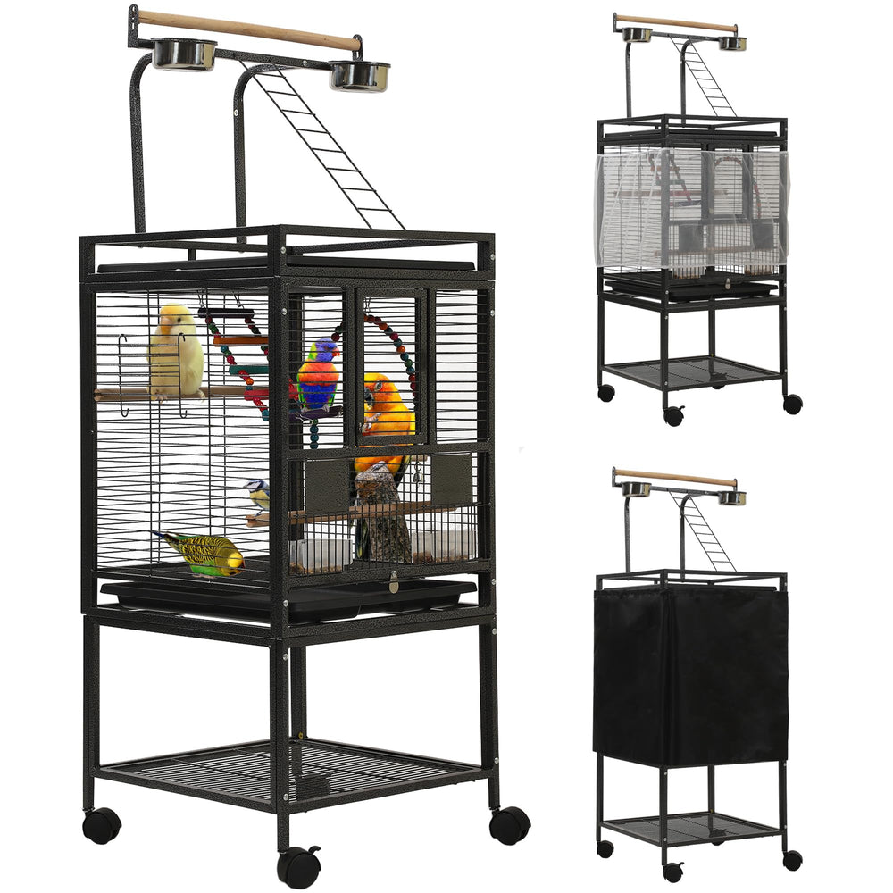 Sinopet cage grande 50,8 pouces avec design modulaire pour voyage sécurisé.