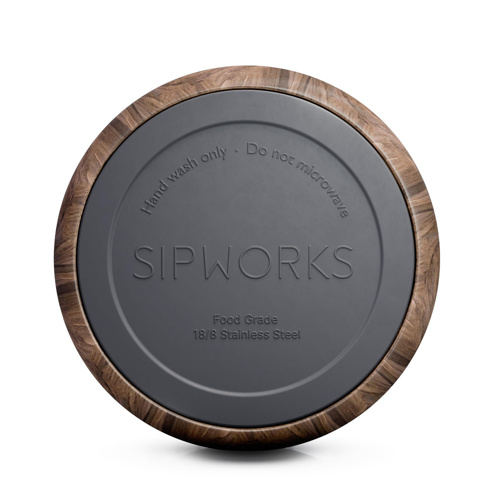 Base anti-dérapante du bol Sipworks inox 32oz, stabilité pendant le repas.