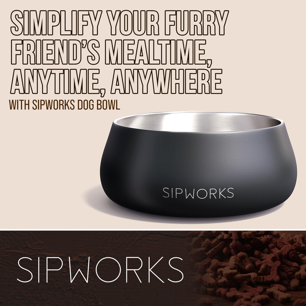 Bol Sipworks inox 32oz, compatible avec tous types de nourriture.