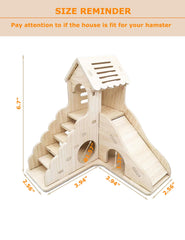 Sirvarni Hamster Hideout: échelle et toboggan, encouragent l'activité et le jeu.
