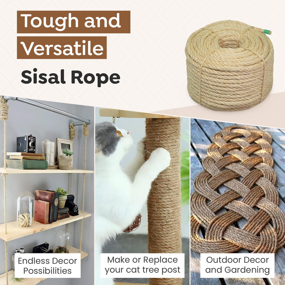 SISALANA corde naturelle pour décoration maison, texture naturelle.