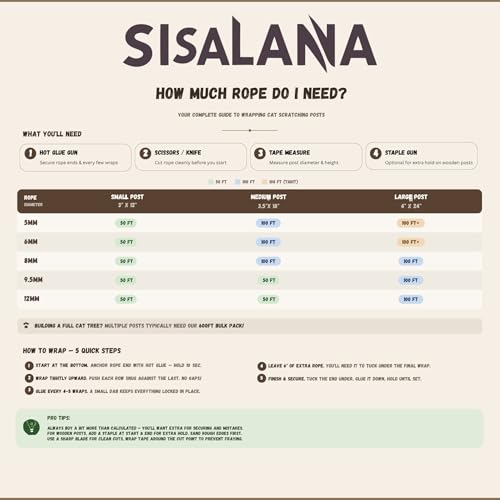 SISALANA corde naturelle pour décoration et projets créatifs.