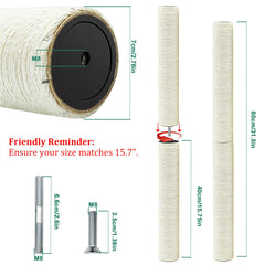 Siyipur kit visserie M8 pour fixation fiable et rapide du poteau.