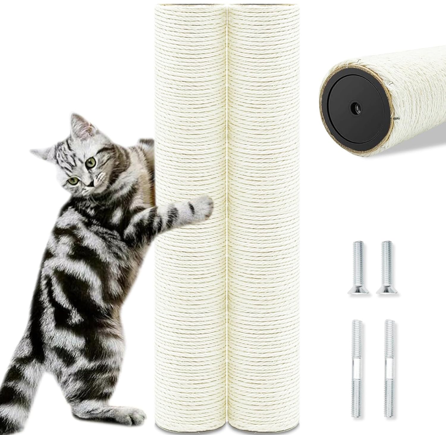 Siyipur poteau remplacement chat 40 cm, poste robuste pour griffage régulier.