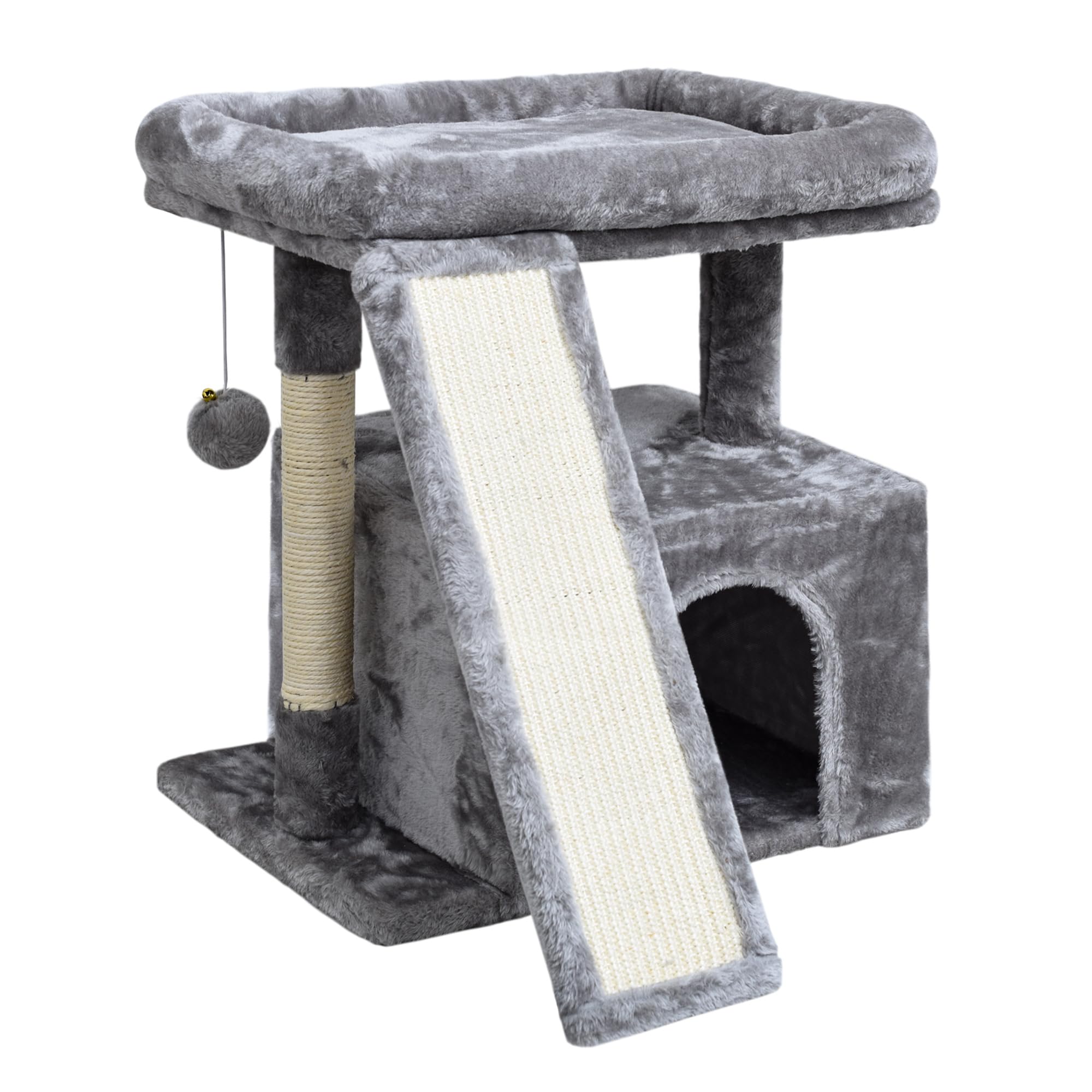 SIYIPURR arbre-chat petit avec griffoir, parfait pour grattoirs en intérieur et détente.