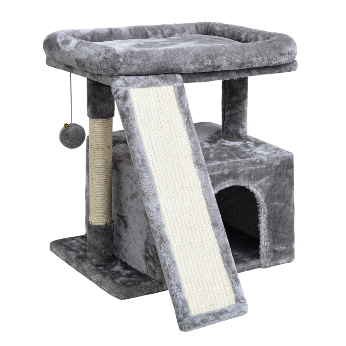 SIYIPURR arbre-chat petit avec griffoir, parfait pour grattoirs en intérieur et détente.