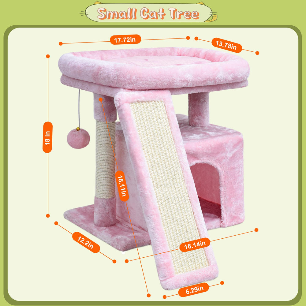 SIYIPURR arbre chat rose – base stable évitant le basculement.
