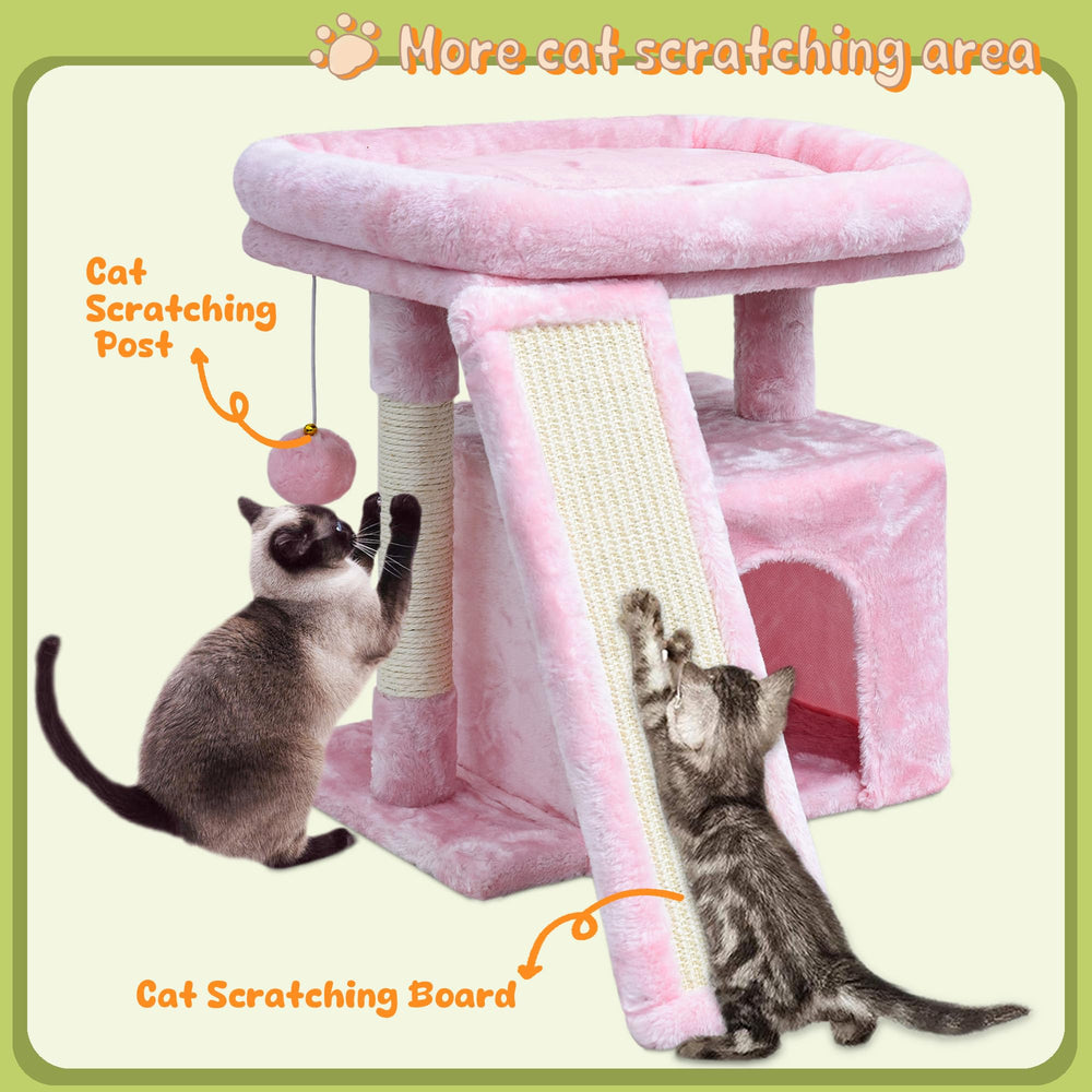 SIYIPURR arbre chat rose – nid douillet pour sieste tranquille.