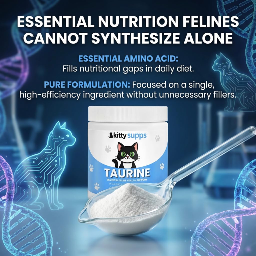 Pelage plus brillant grâce à KittySupps Taurine Skaal.