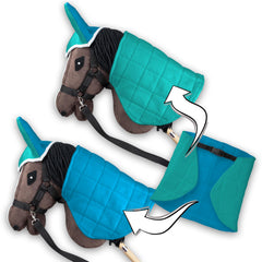Création artisanale SKIPPI pour cheval-jouet, finition soignée et qualité européenne.
