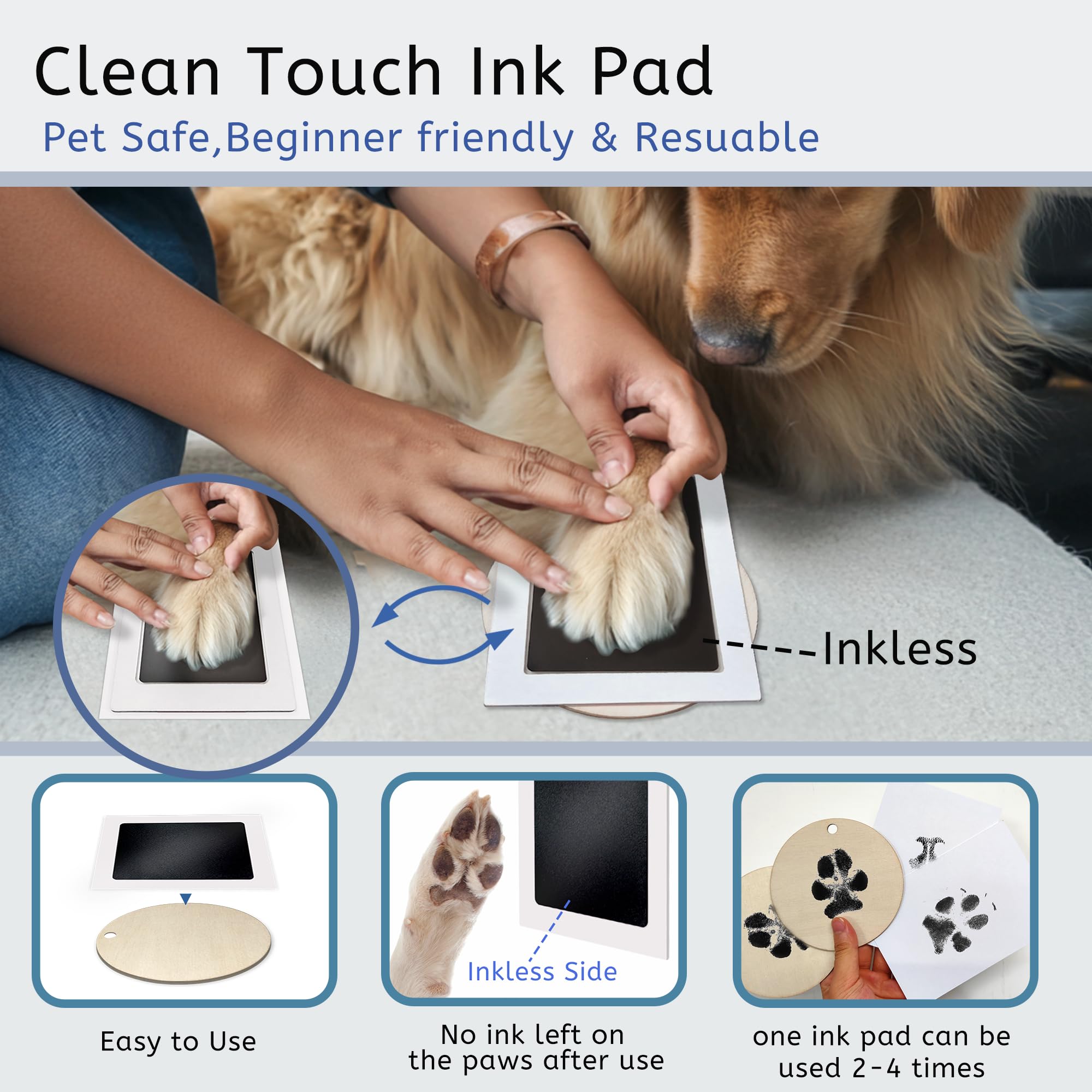 Skittypurr empreinte-nez-chien-sur-carton: souvenir durable à afficher sur étagère.