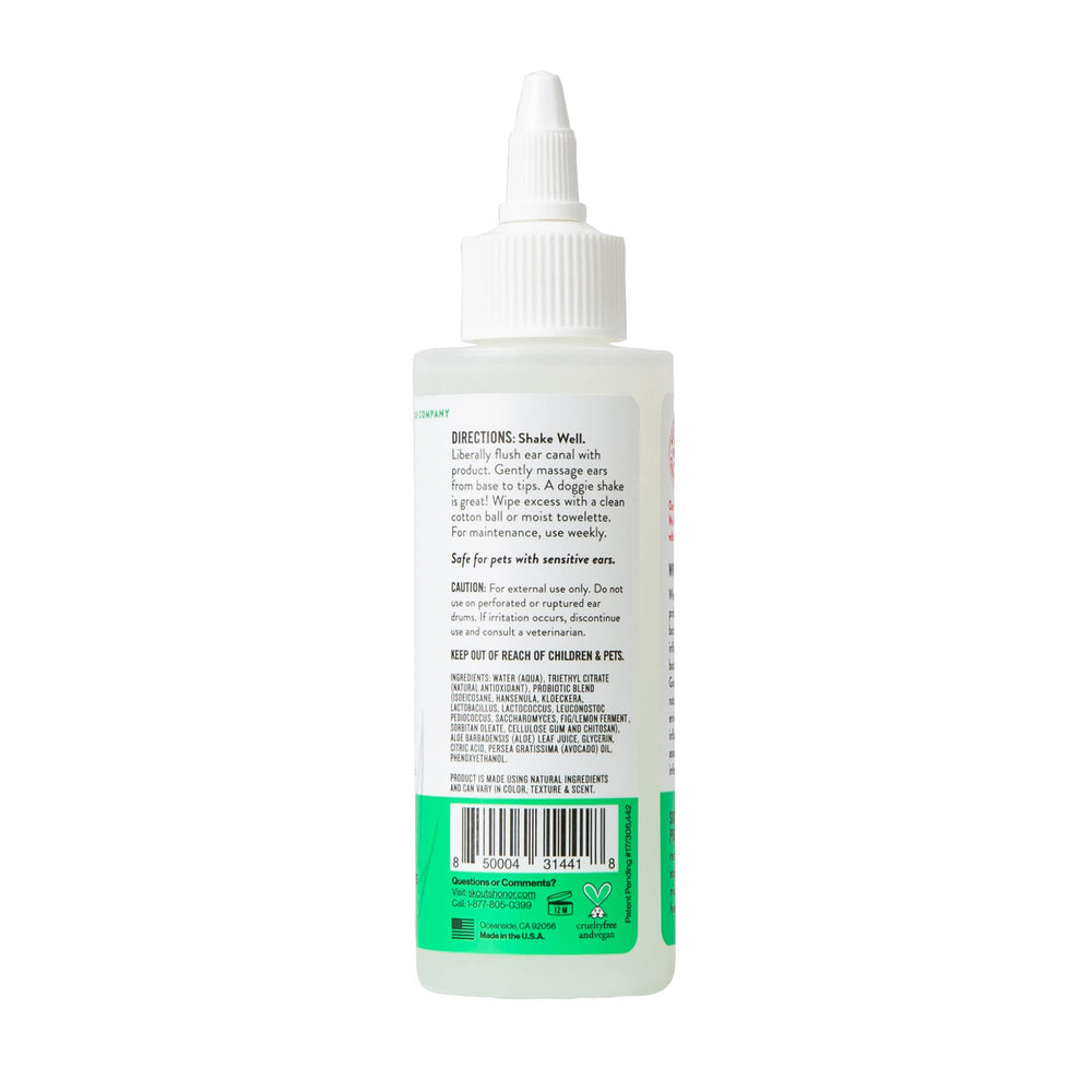 Bouteille Skout's Honor avec Aloe Vera offrant une douceur lors du nettoyage.