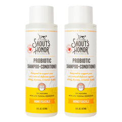 Skout's Honor Shampoing Probiotique pour chat, bouteille mettant en valeur le soin du pelage.