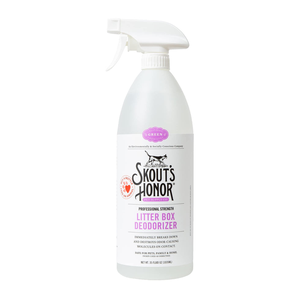 SKOUT'S HONOR Desodorisant Litière - bouteille 35 oz, action rapide contre les odeurs.