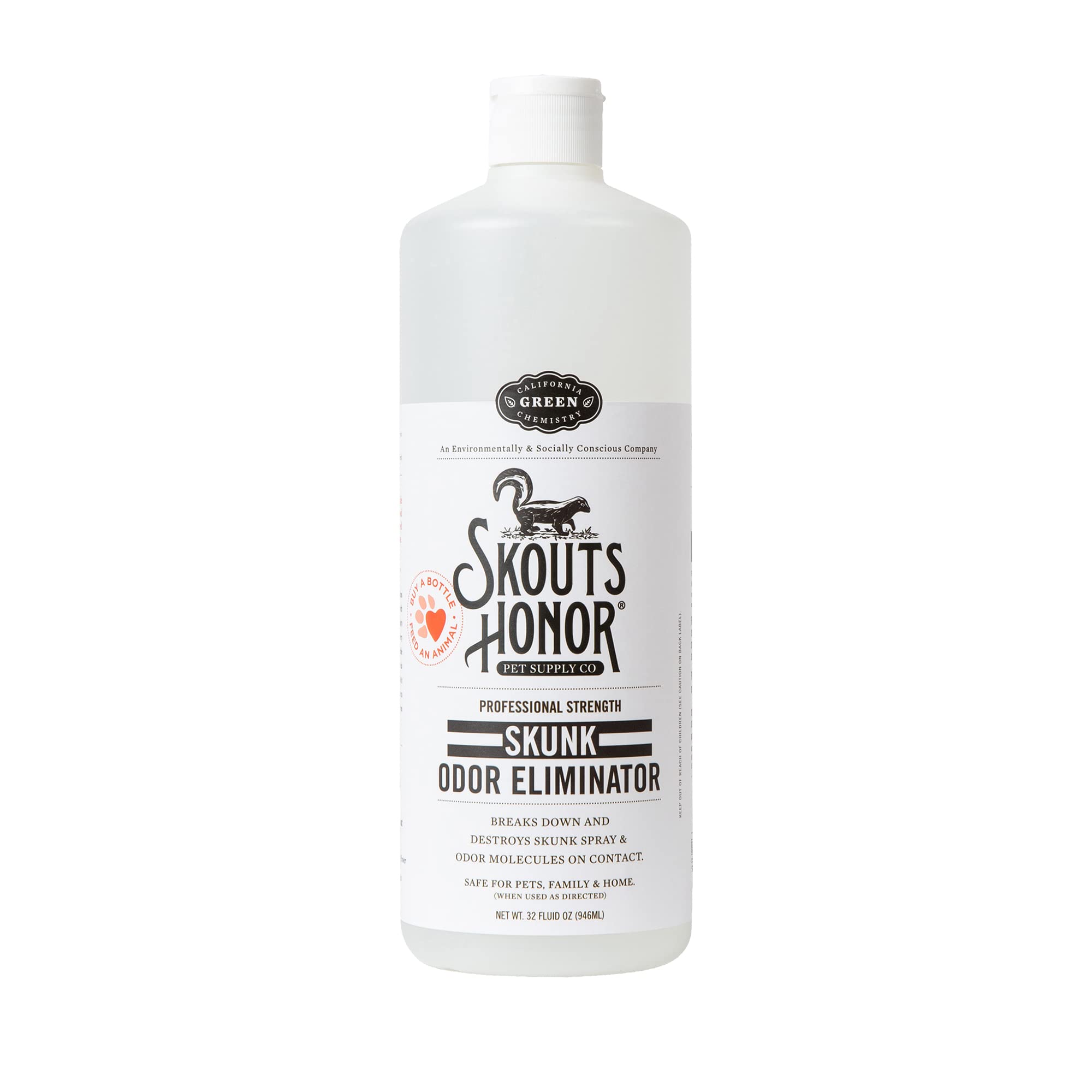 Skout's Honor Éliminateur d'Odeur Mouffette – bouteille prête à l'emploi et efficace.