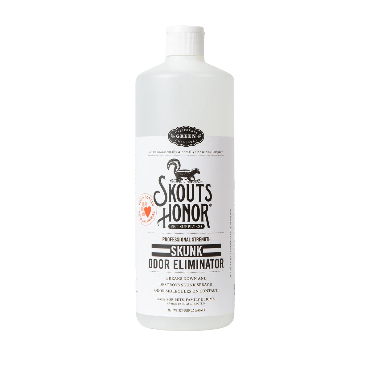 Skout's Honor Éliminateur d'Odeur Mouffette – bouteille prête à l'emploi et efficace.