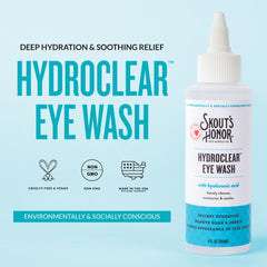 HydroClear SKOUT'S HONOR – gouttes oculaires douces pour chiens et chats.