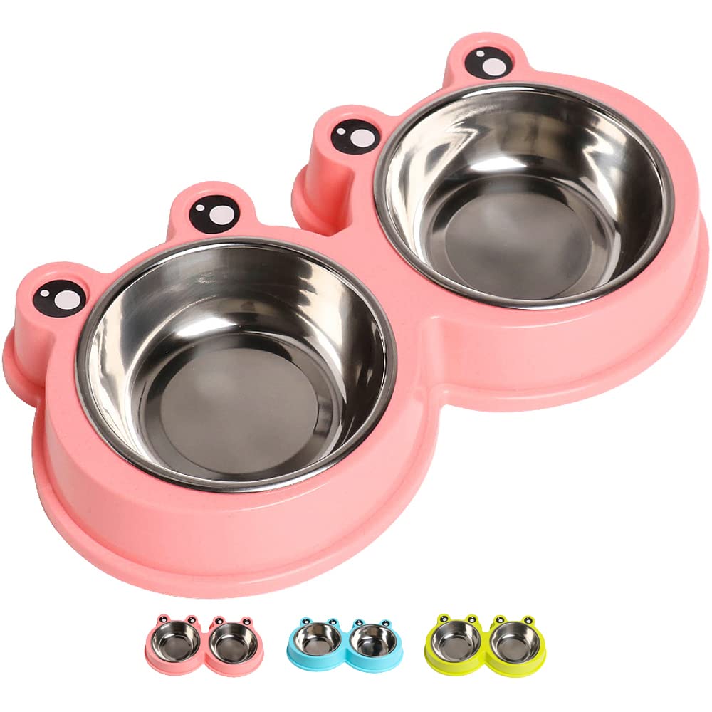 Skrtuan bol double en inox pour animaux, facile à nettoyer et durable