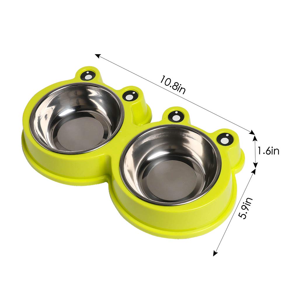 Bols en inox amovibles pour nourriture et eau, faciles à nettoyer