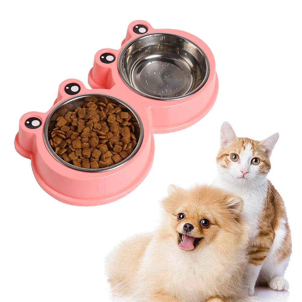Skrtuan bol inox double, couleurs vives attirant les animaux