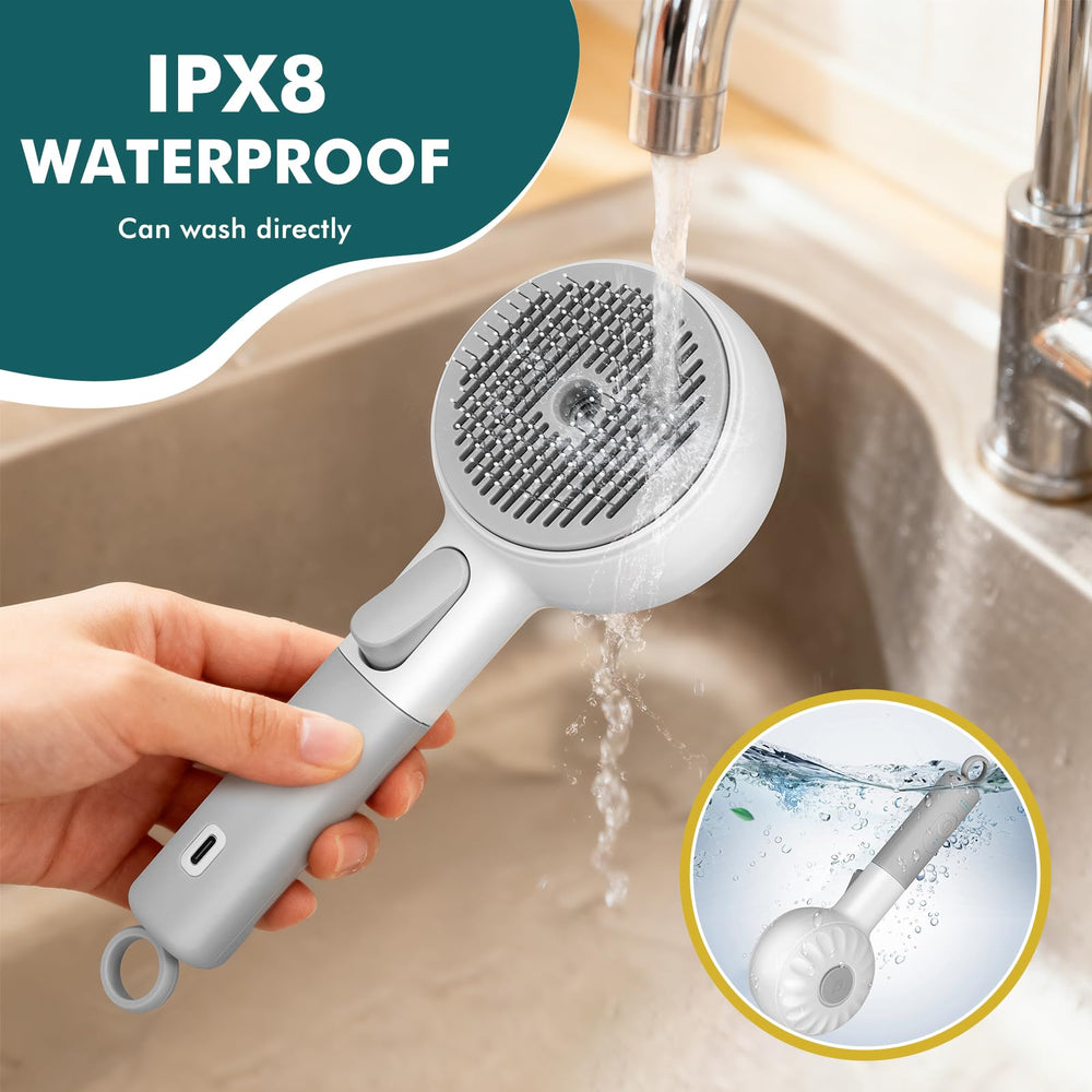SLAVOL brosse vapeur chat, réservoir et bouton libération facilitant le nettoyage.