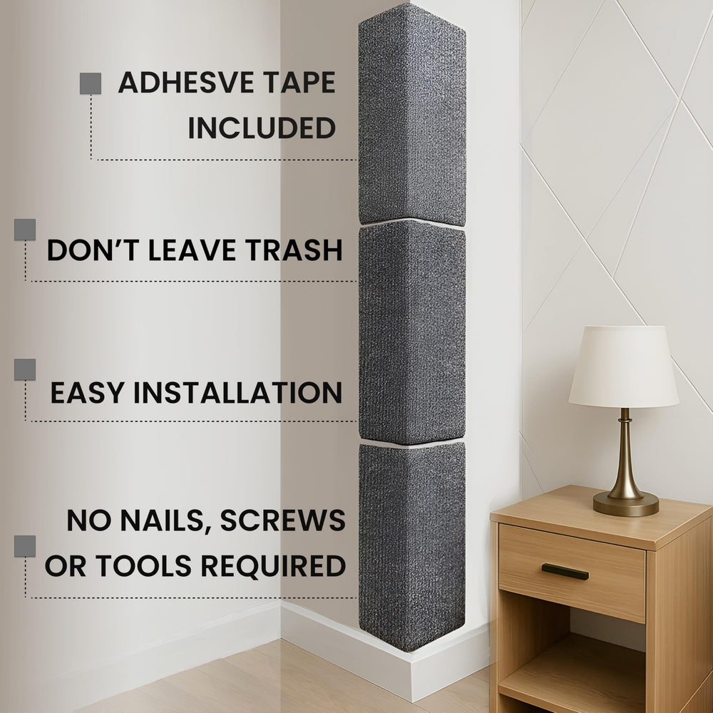 SleepGround grattoir-chat-mur-vertical, installation rapide et pratique pour protéger les murs.