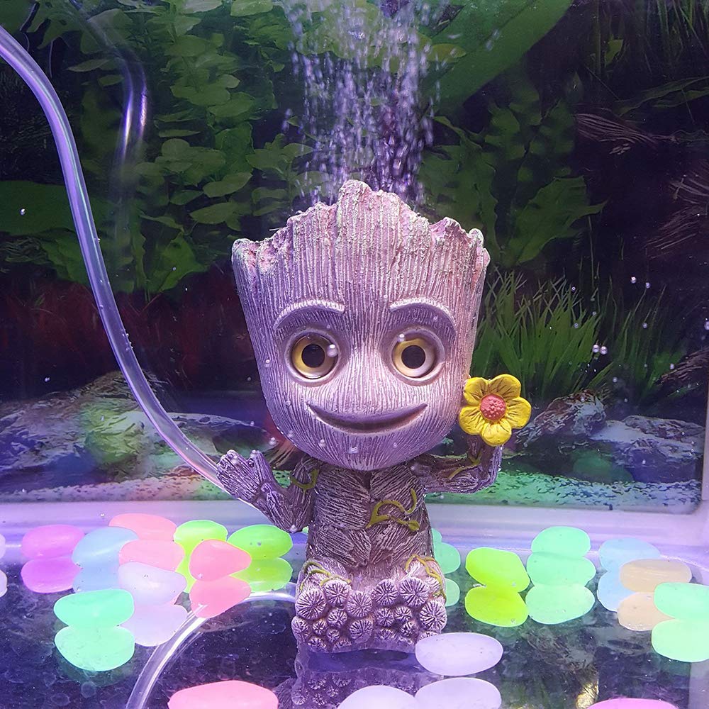 SLOCME Groot gris: décor minimaliste pour aquariums moyens et petits.