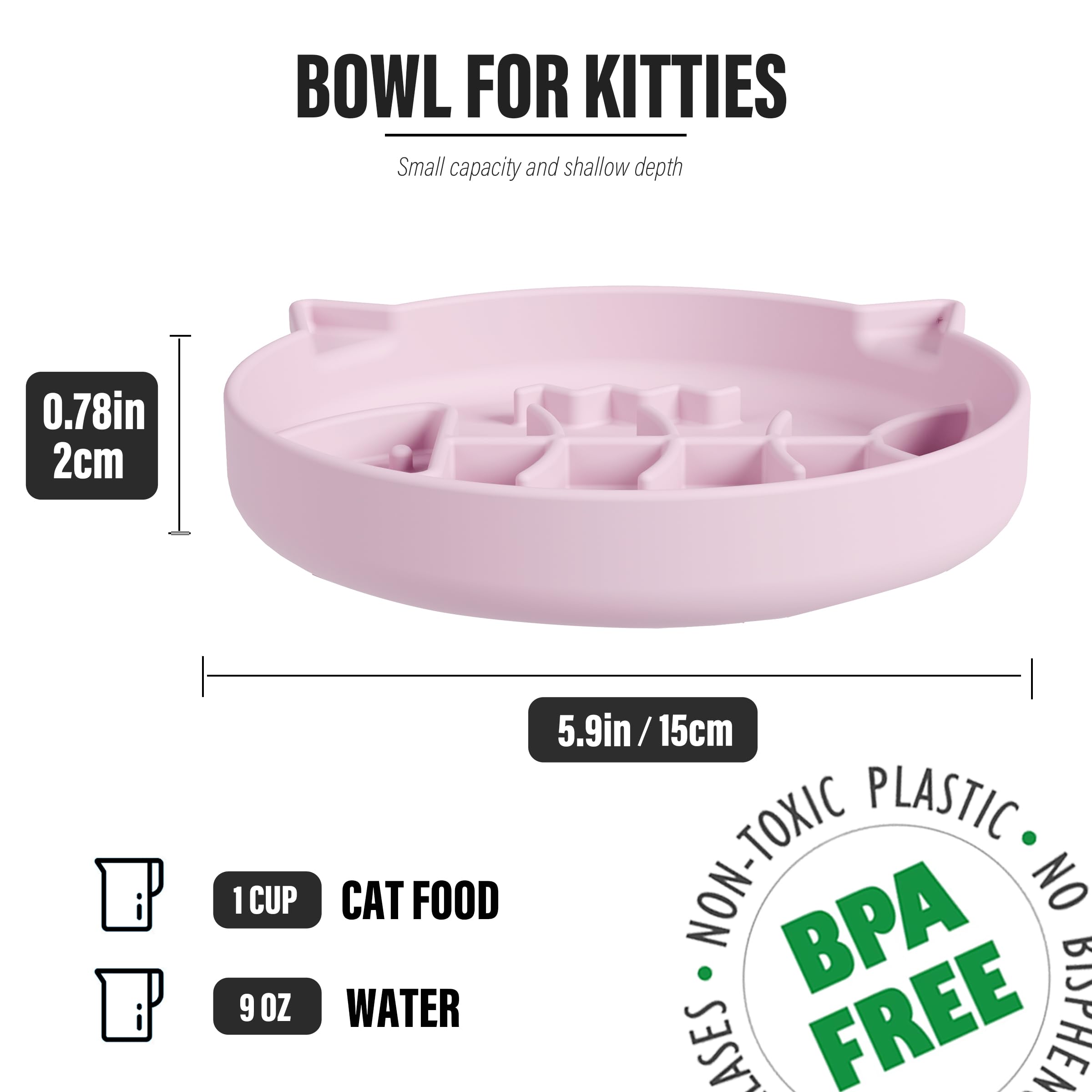 Slowpaw mangeoire-chat avec ventouses en silicone, fixation stable.