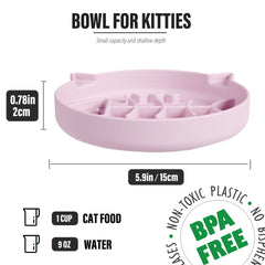 Slowpaw mangeoire-chat avec ventouses en silicone, fixation stable.