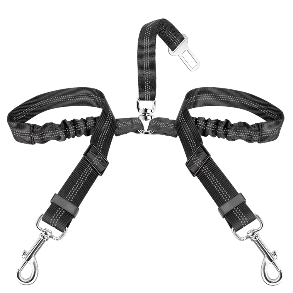 SlowTon ceinture chien double sécurité en voiture, réduction des distractions au volant.