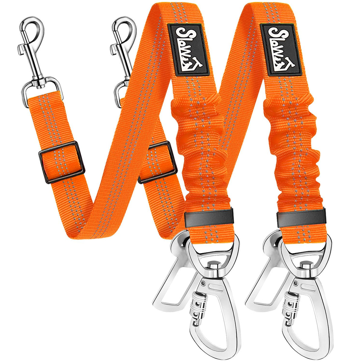 SlowTon ceinture siege chien deux-pack, fixation fiable pour trajets en sécurité.
