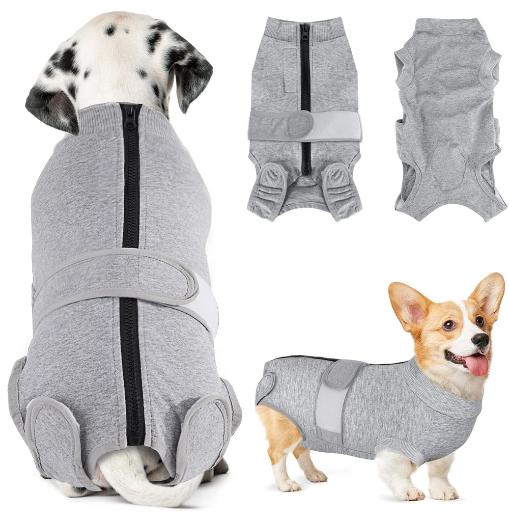 SlowTon, combinaison de récupération pour chien avec fermeture dos, facile à enfiler.