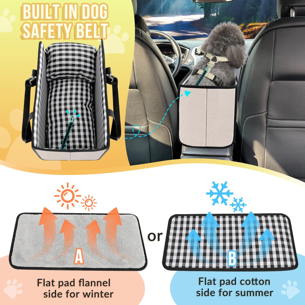 SlowTon Console Dog Seat offre vue élargie et proximité accrue pour chien.
