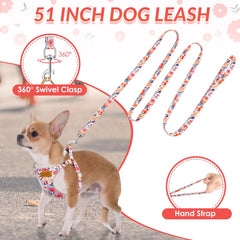 SlowTon harnais-chien fleur xxs détail-tissu : coton doux respectant la peau et le pelage.