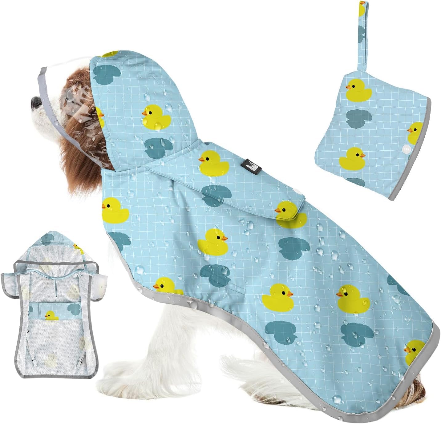 SlowTon manteau-pluie-chien capuche-transparente: protège la tête sans bloquer la vue.