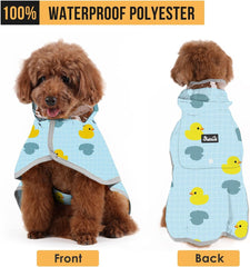 SlowTon manteau-pluie-chien-trou-attache-laisse: laisse passe sans retirer le vêtement.