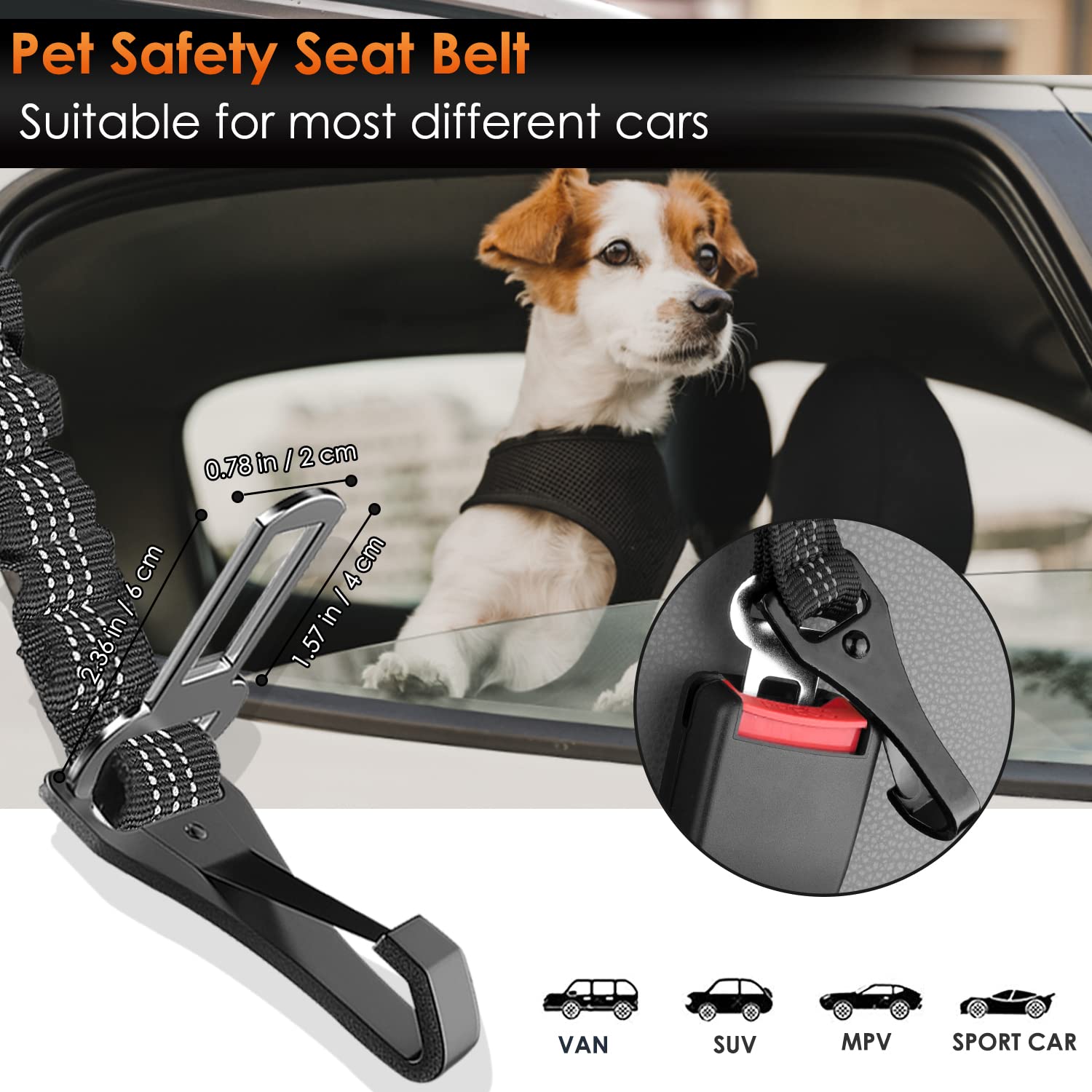 SlowTon ressort-elastique-securite-chien-voiture: absorption des mouvements pour plus de calme.