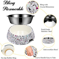 Bol amovible et base rhinestone facilitant le nettoyage et l’entretien.
