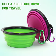 SLSON bol chat pliable vert violet compact, idéal pour voyage.