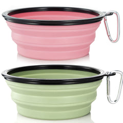 SLSON bol chien pliable 2-pack, pratique en voyage pour boire et manger lors des balades.